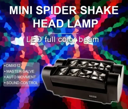 LED Spider Moving Head 8×10W RGBW- DJ AIK - Image 7