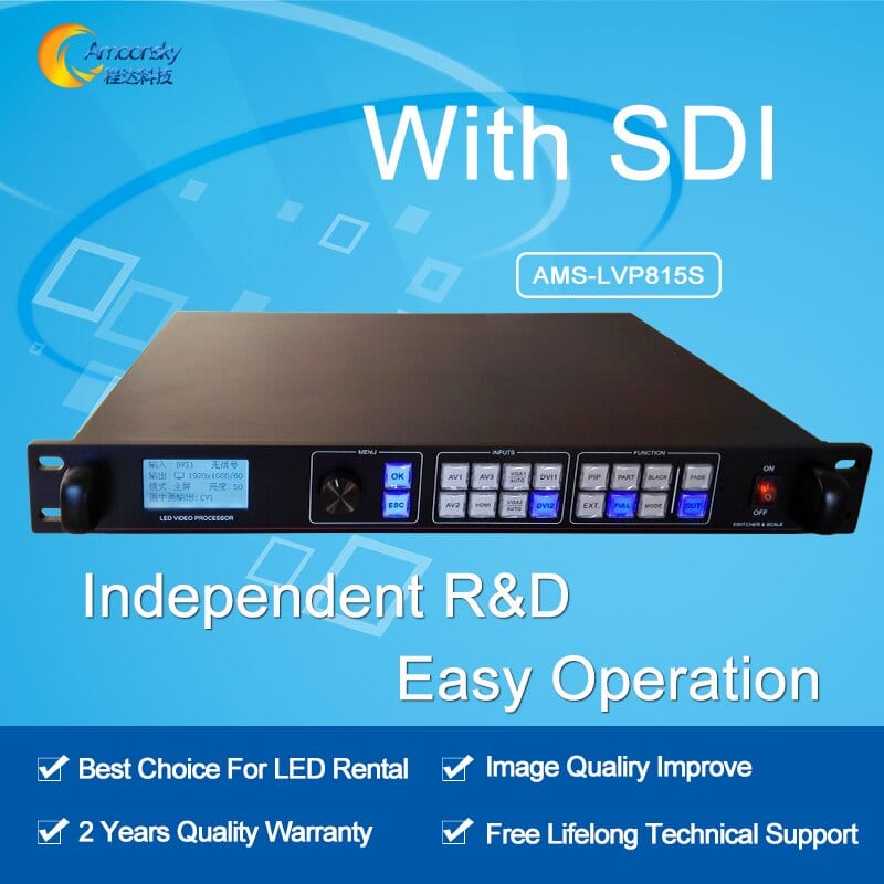 Hot sale Amoonsky AMS-LVP815S HDMI/SDI/DVI/VGA input DVI/VGA/Output full color led display video wall controller